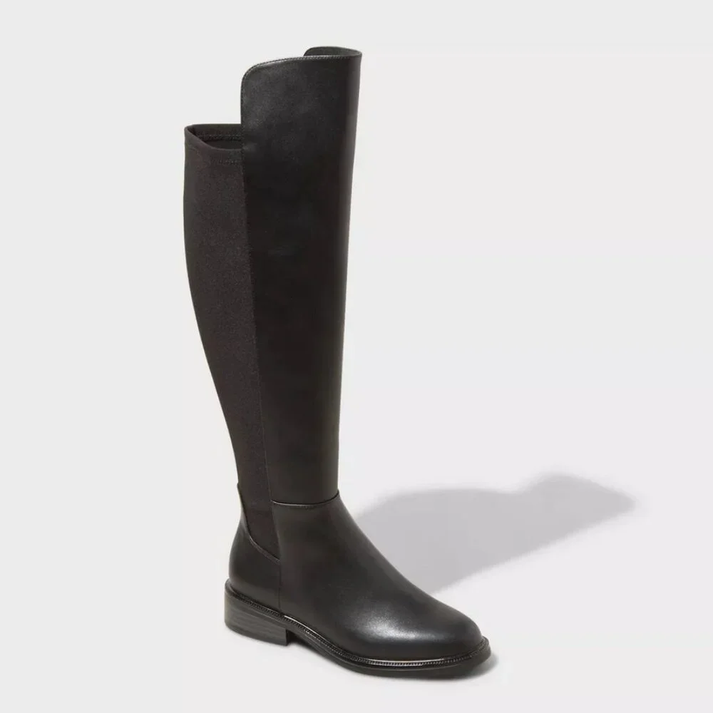 Black Boots Women’s Size 7.5 Memory Foam Insole New in Box Tall